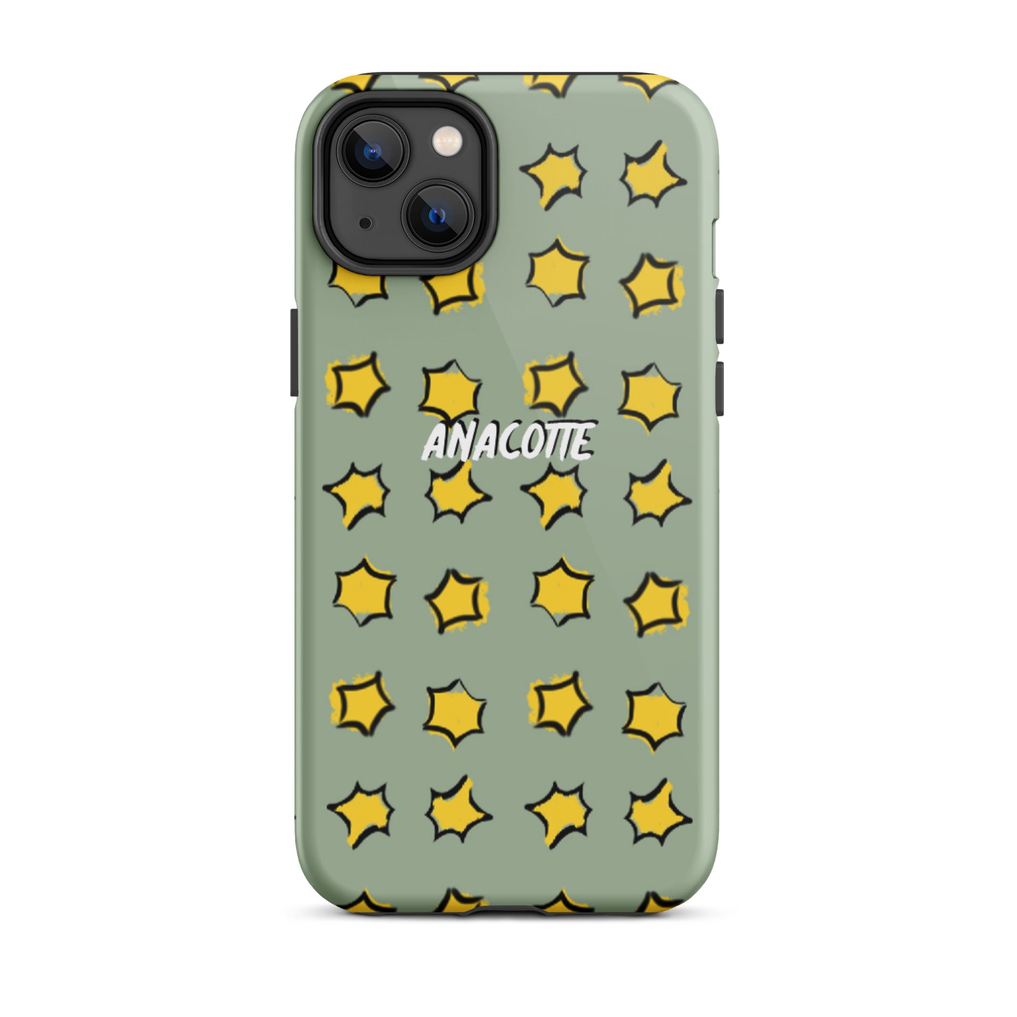 iPhone 14, 13, 12, 11 Christmas Theme iPhone Cases Star Green Anacotte