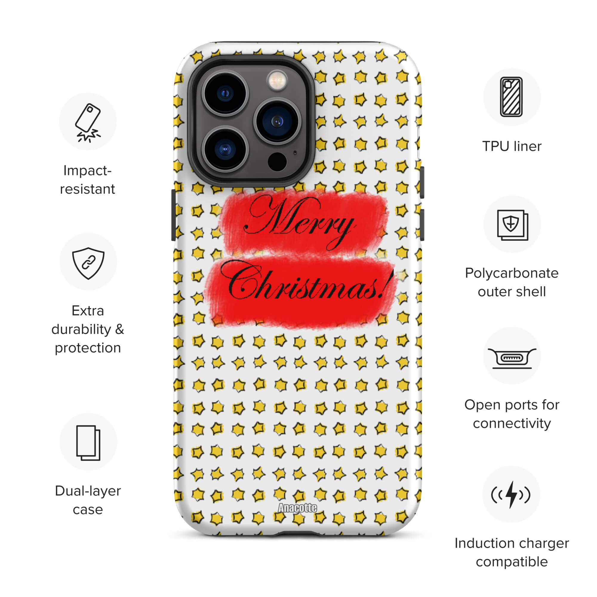 iPhone 14, 13, 12, 11 Christmas Theme iPhone Cases Anacotte