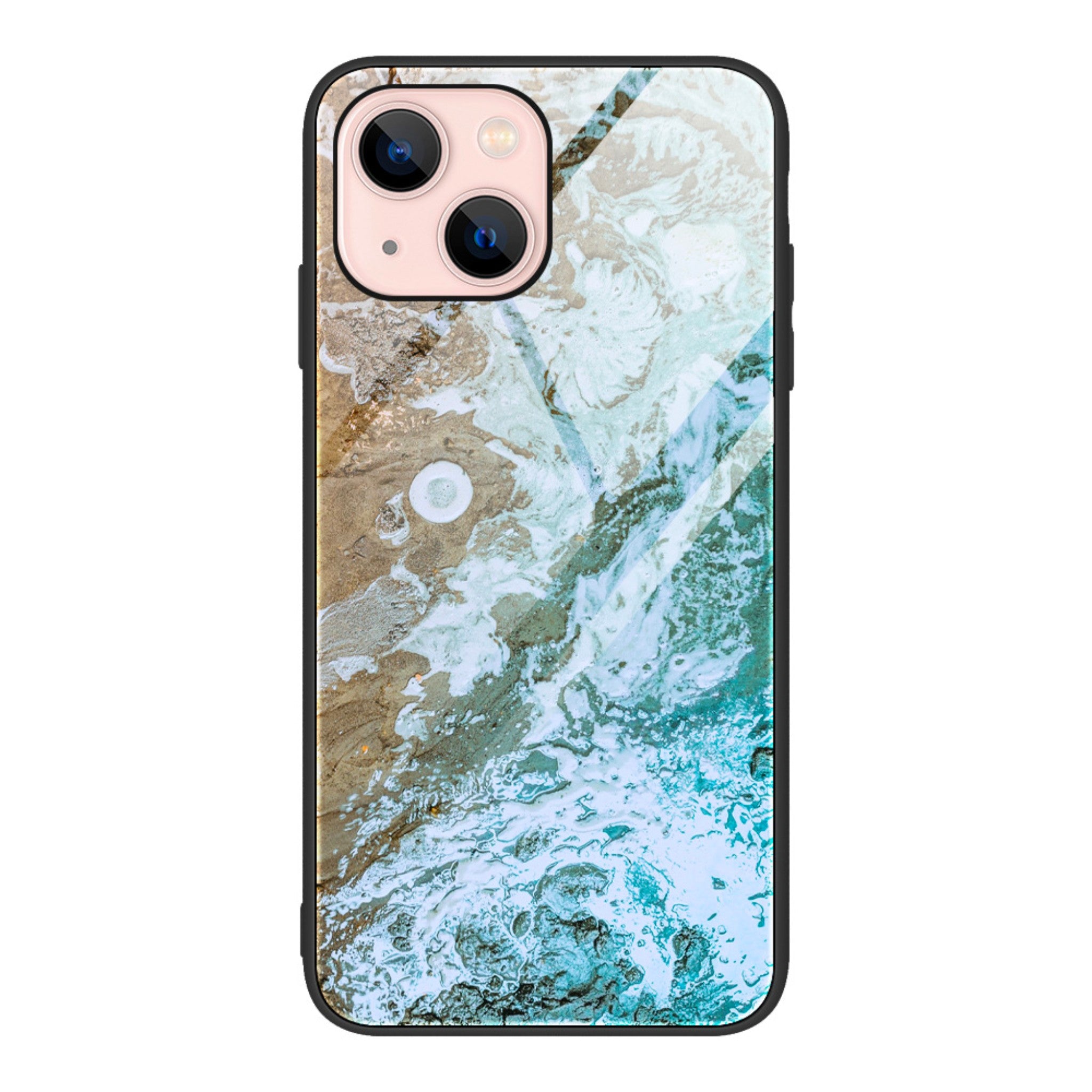 tpu tempered glass phone case for iPhone13 marble glass case Anacotte